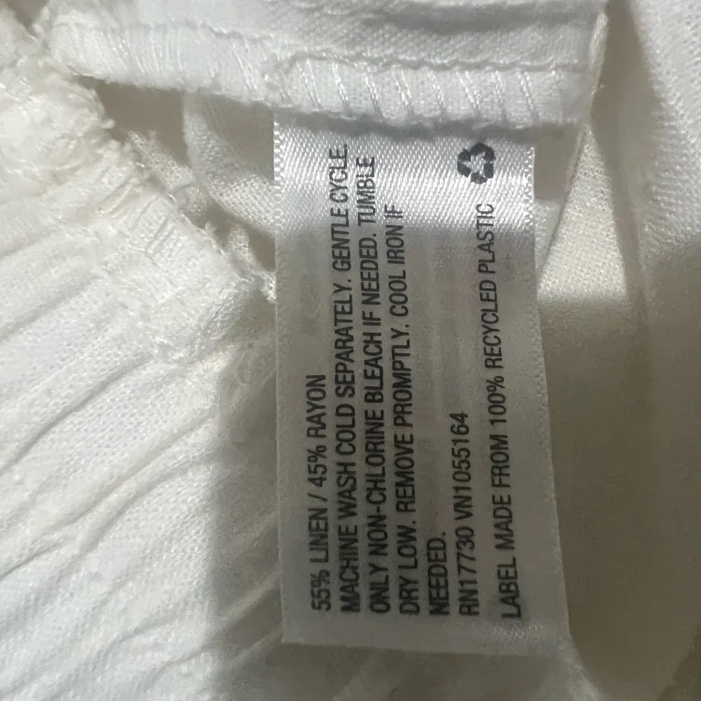 a new day Off-White Wise Leg Linen Blend Pants - NWOT - Picture 7 of 7